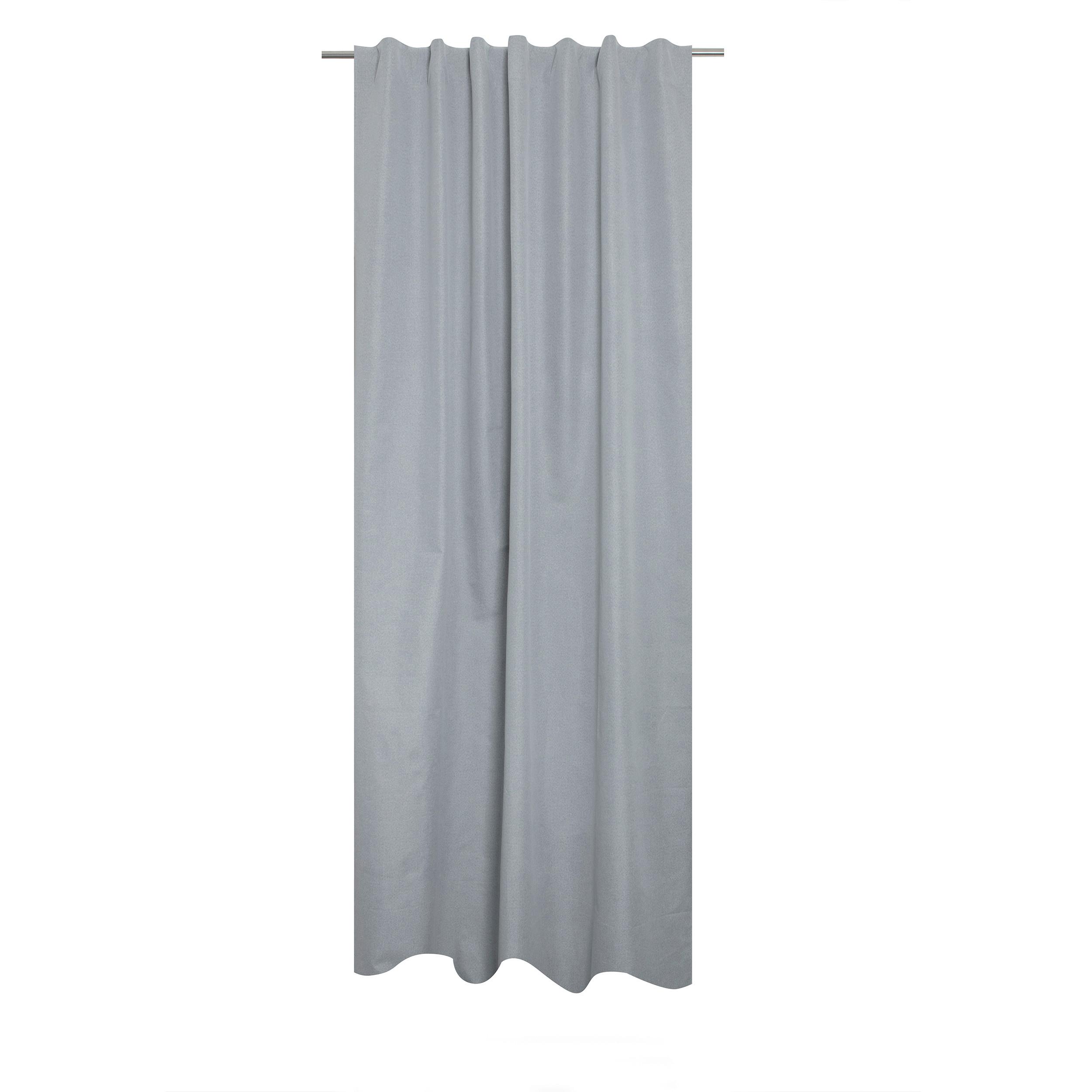 ZASŁONA GOTOWA 0171811 WARREN OCCULTANT GRIS - szary, Basics, tkanina (140/240cm)