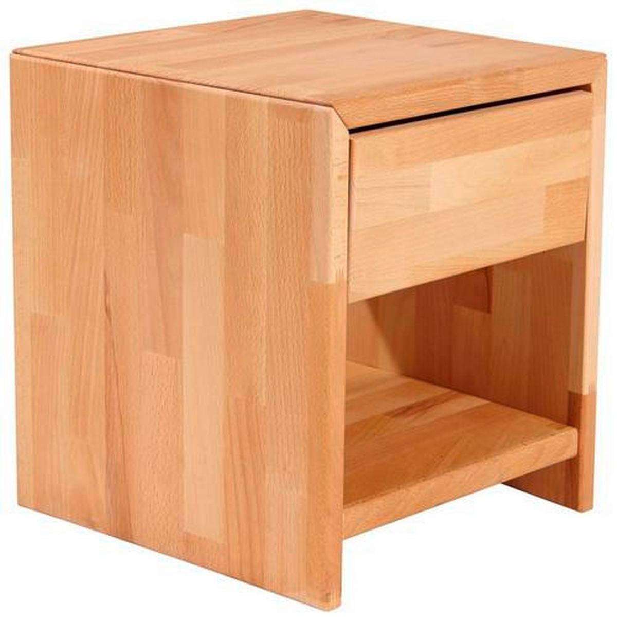 Noćni Ormarić Julia - jezgra bukve, Konvencionalno, drvo (40/40/33cm)