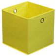 Összecsukható Doboz Cubi - Sárga, modern, Karton/Fém (32/32/32cm)