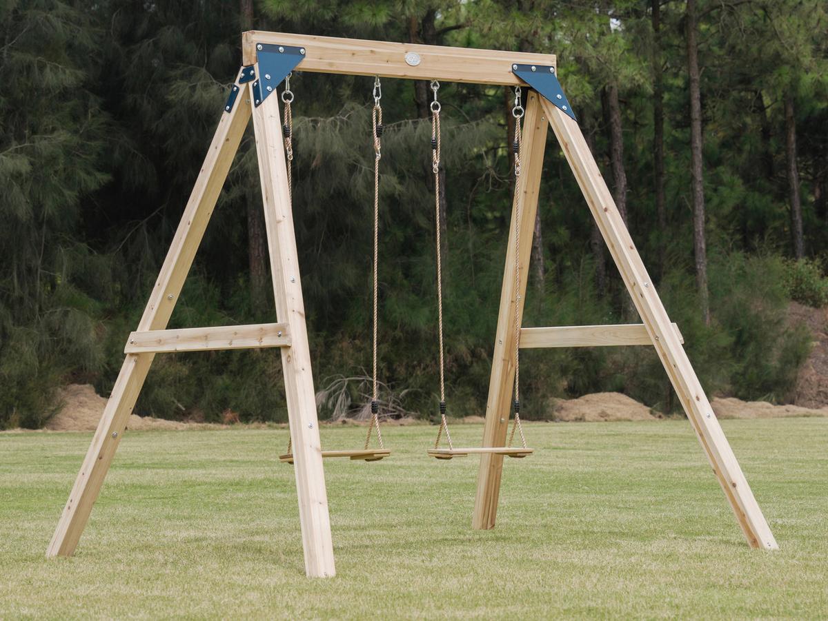 Schaukel Braun - Braun, KONVENTIONELL, Holz/Metall (224/208/186cm) - Ambia Garden