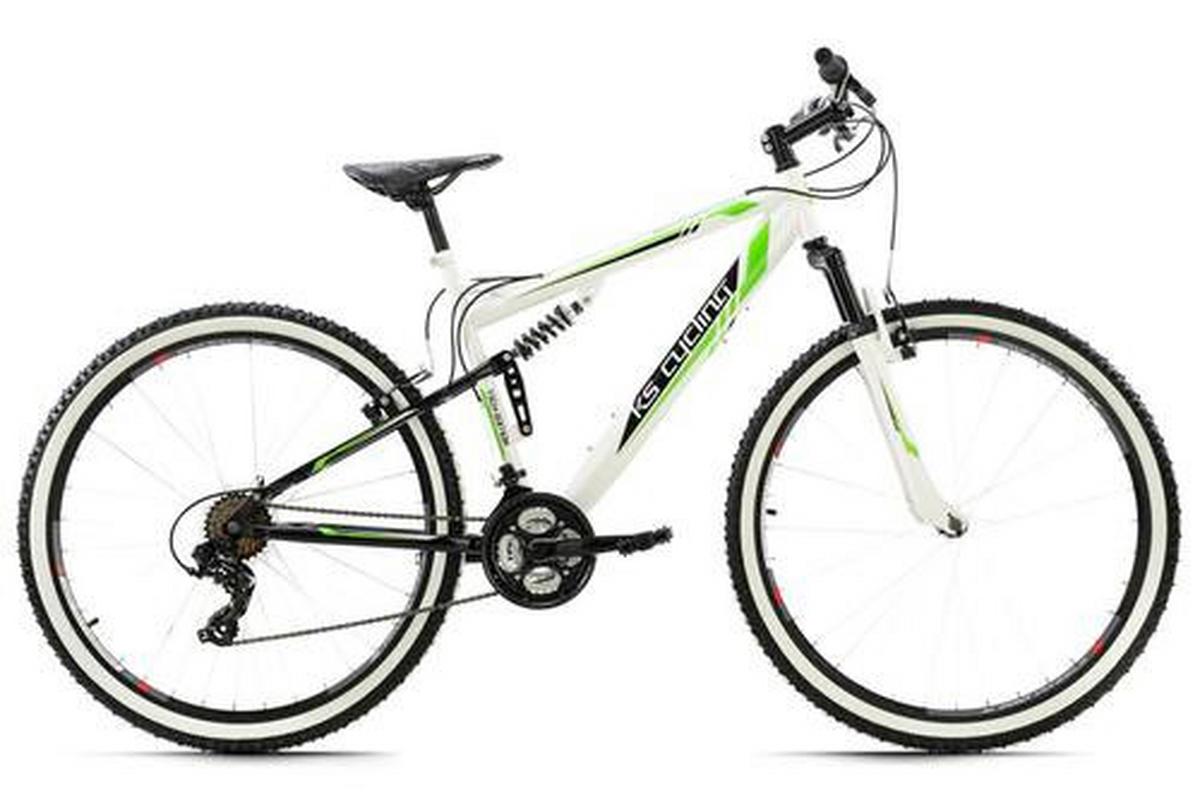 Mountainbike Fully 29'' Scrawler RH 51cm - Weiß/Grün, Basics, Metall (180/70cm) - Atrigo