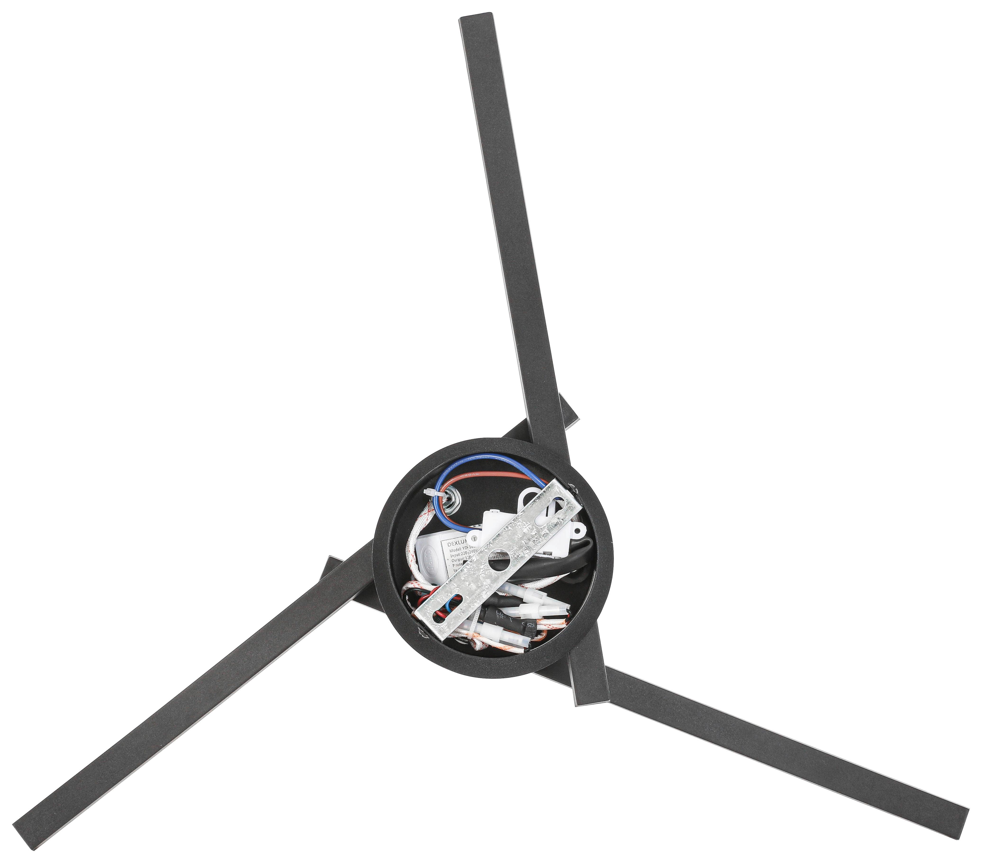 LED-TAKLAMPA ITO - svart, Modern, metall/plast (56/56/11cm) - Mömax