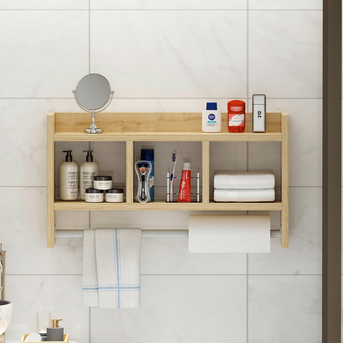 KÜCHENREGAL ASYA R001 WANDREGAL - Eichefarben, Design, Holzwerkstoff (64/35/15cm) - Livetastic