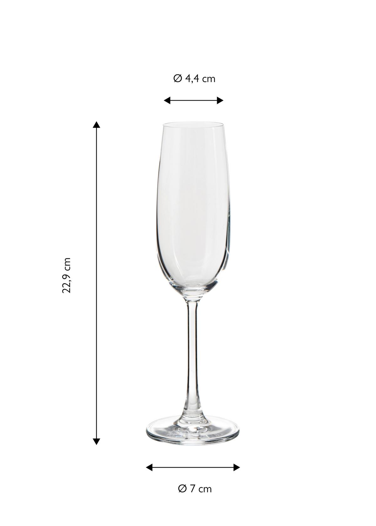Set Kozarcev Wine, 6-Delni - prosojno, Basics, steklo (7/22,9cm) - Echtwerk