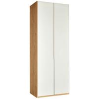 Garderobna Omara New York, Barva Hrasta, Bela - barve hrasta/bela, Konvencionalno, kovina/leseni material (90/236/58cm) - Premium Living