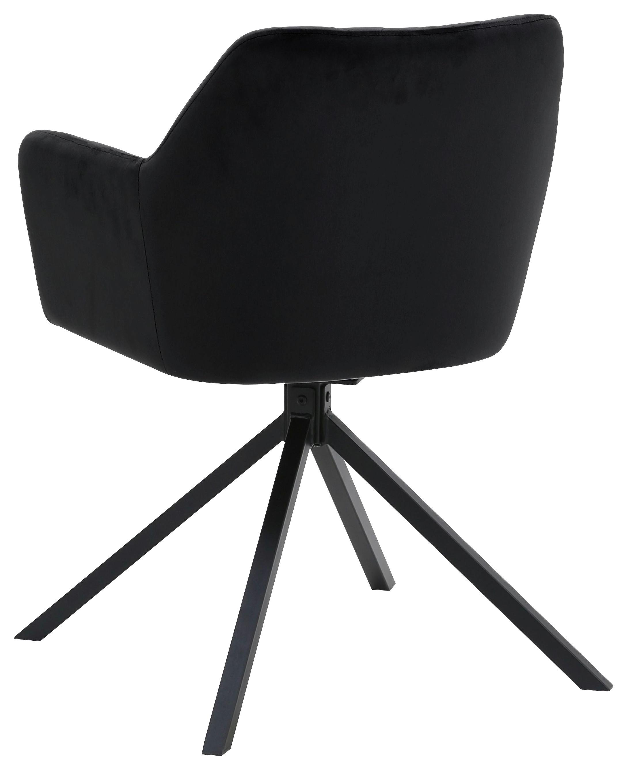Stol Patti, Antracit, Vrtljiv - črna/antracit, Konvencionalno, kovina/tekstil (58/81/54cm)