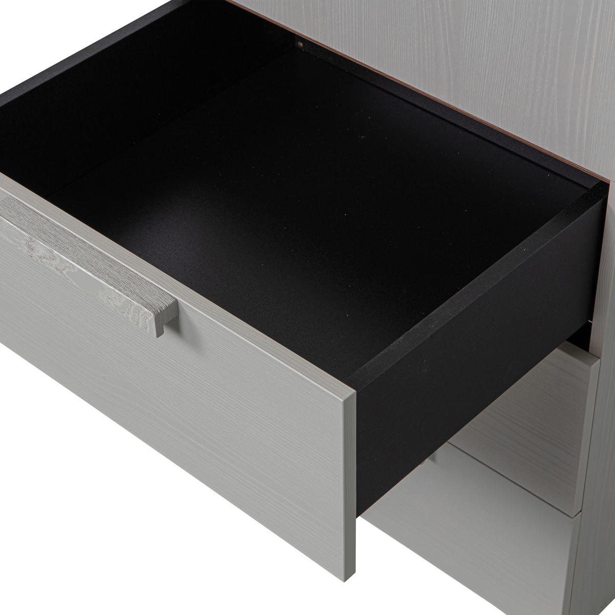 DREHTÜRENSCHRANK Rens, Grau B: 55 cm - Grau, Design, Holz (55/210/58cm) - Livetastic