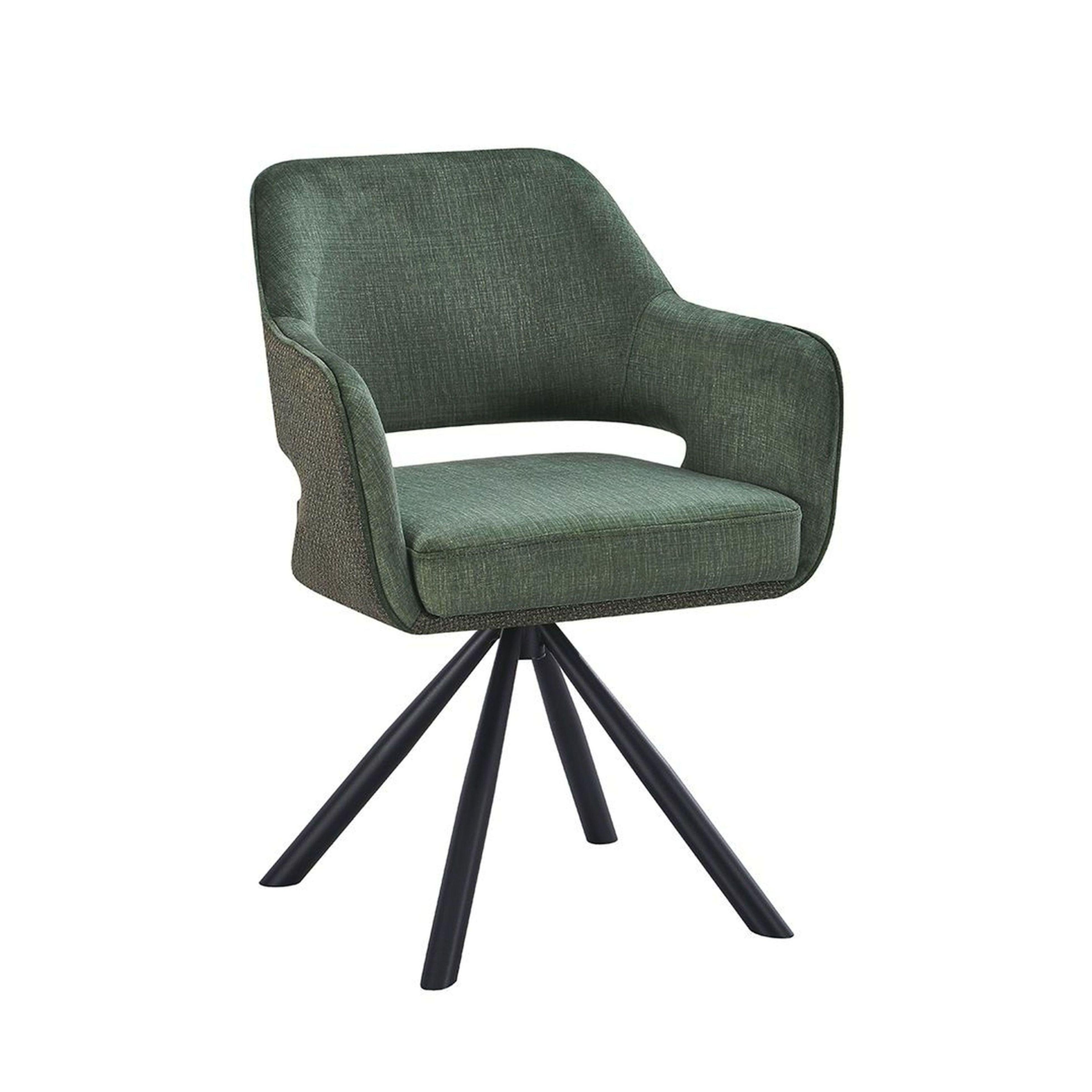Stolica Sa Rukonaslonom Vanessa - zelena/crna, Moderno, metal/tekstil (61/60/86cm) - Mömax