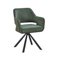 Stolica Sa Rukonaslonom Vanessa - zelena/crna, Moderno, metal/tekstil (61/60/86cm) - Mömax