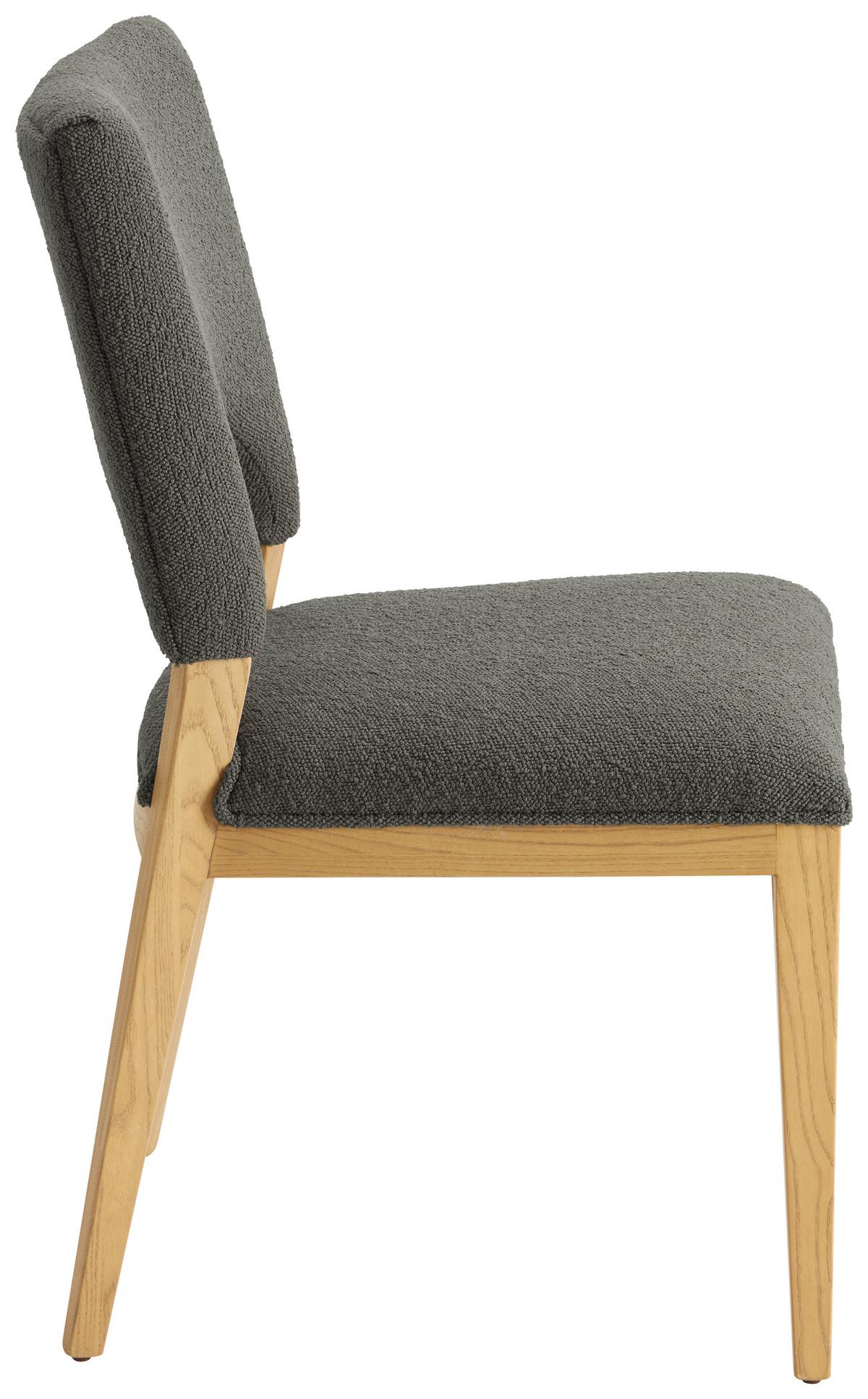 KRZESŁO DORIAN -TREND- - kolor naturalny/szary, Modern, drewno/tkanina (50/90/59cm) - Zandiara