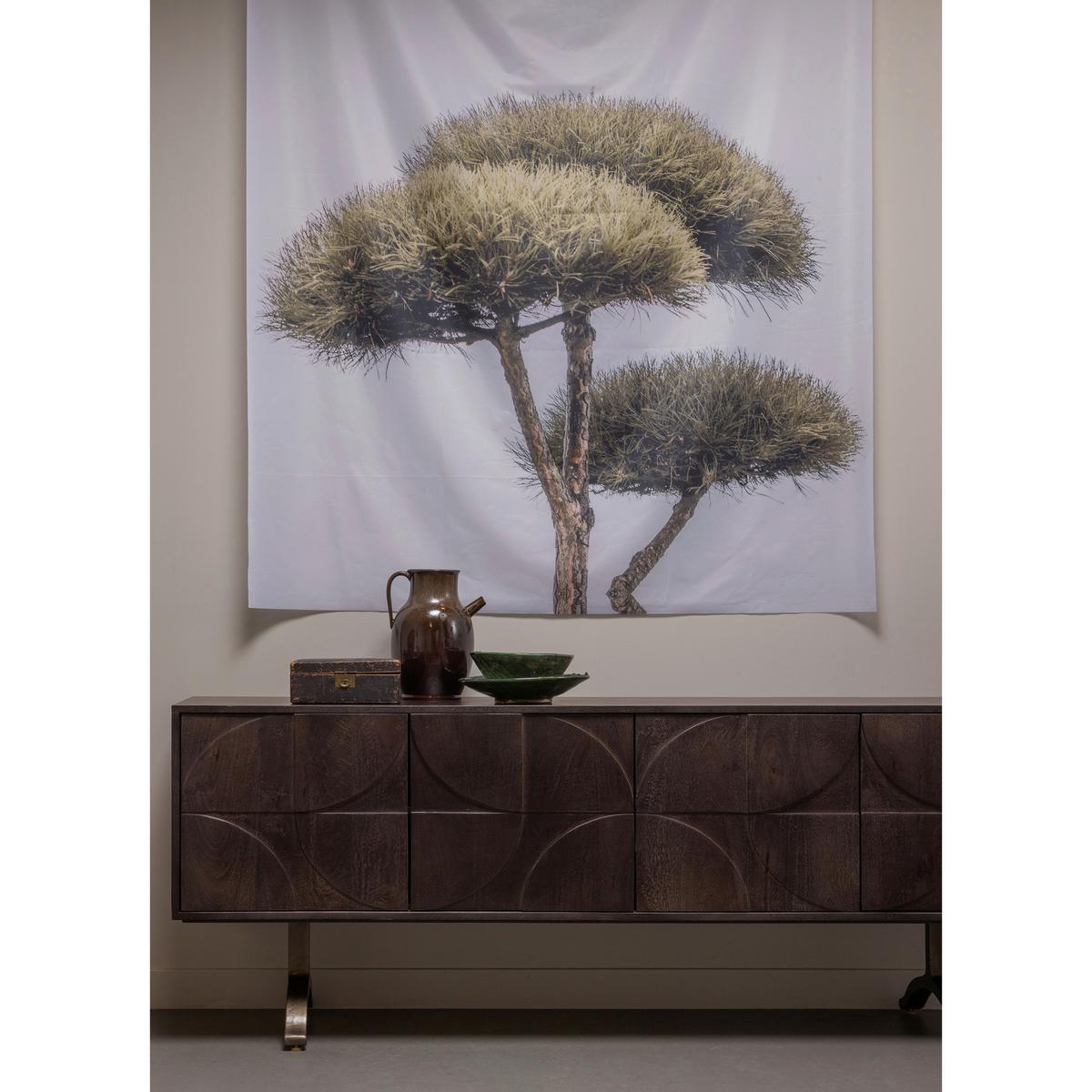 Sideboard Draw Walnussfarben - Messingfarben/Walnussfarben, Design, Holz/Metall (180/70/40cm) - Livetastic