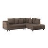 Kutna Garnitura Mendoza - tamno smeđa/siva, Design, tekstil/drvo (309/197cm) - Modern Living