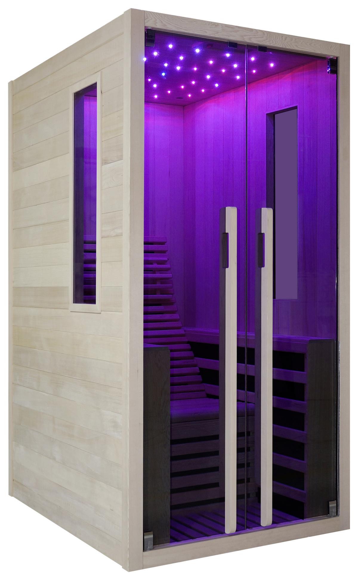 Infrarotkabine Carbon ca. 100x195x130cm - Naturfarben, Basics, Holz (100/195/130cm) - Sanotechnik