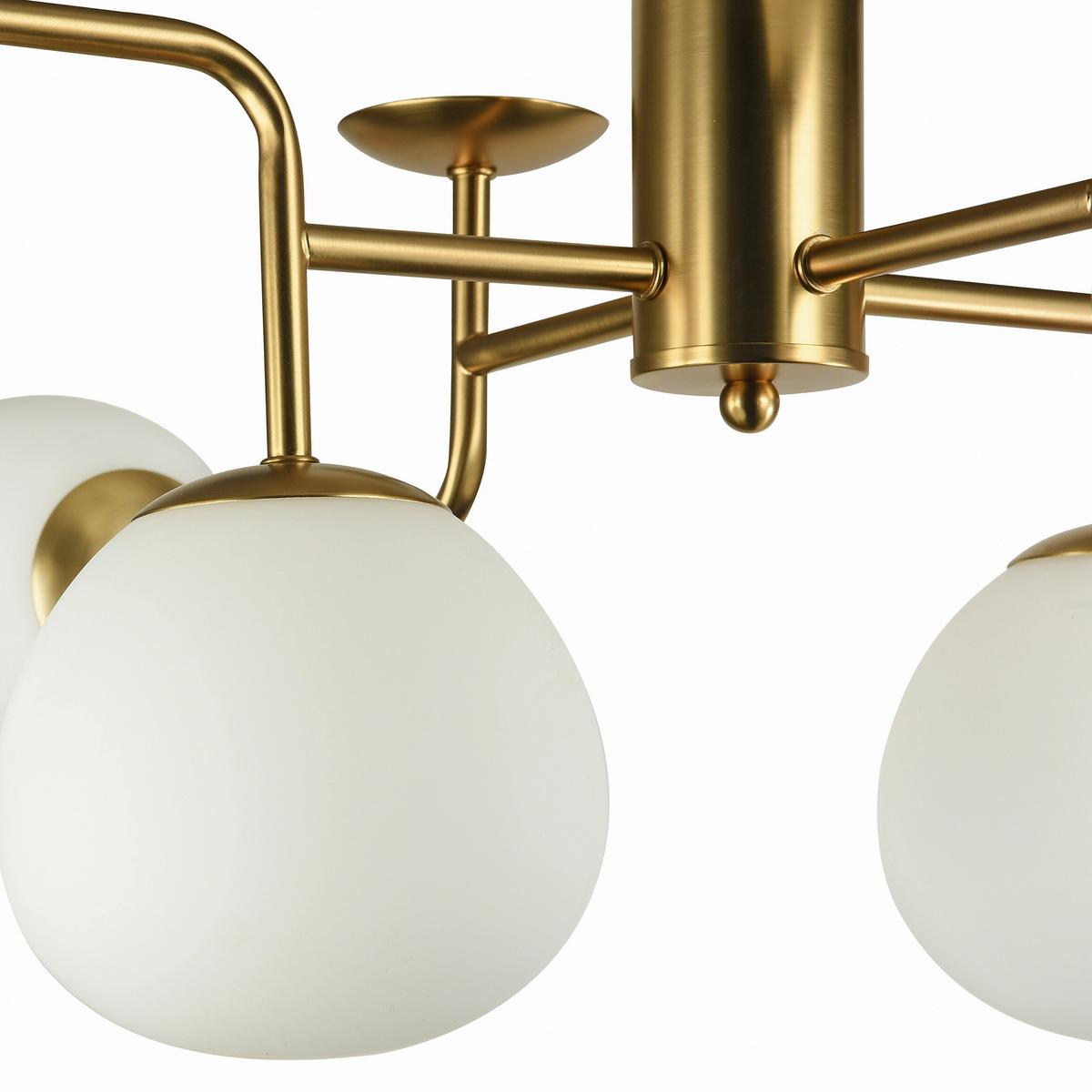Kronleuchter Erich Messingfarben max. 40 Watt - Messingfarben, Trend, Glas/Metall (96/26,5/57cm) - MAYTONI