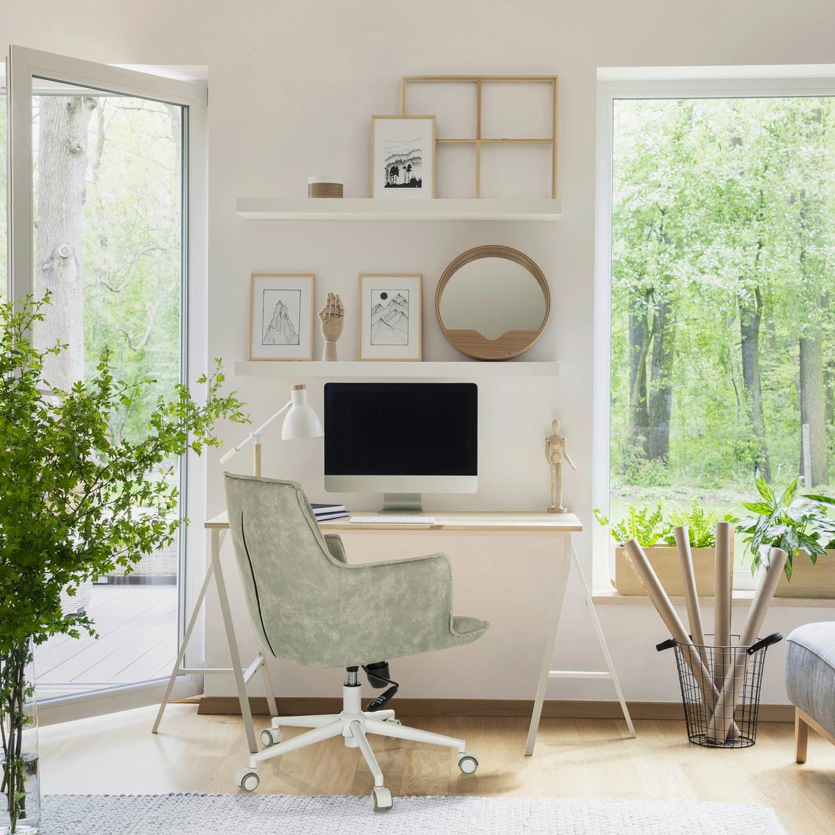 Vrtljivi Stol Solao Life, Siva - siva/bela, Moderno, kovina/umetna masa (54/85/70cm) - MID.YOU