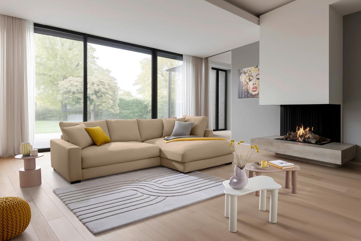 Kutna Garnitura Pedro - smeđa/crna, Moderno, tekstil/plastika (300/190cm) - Mömax