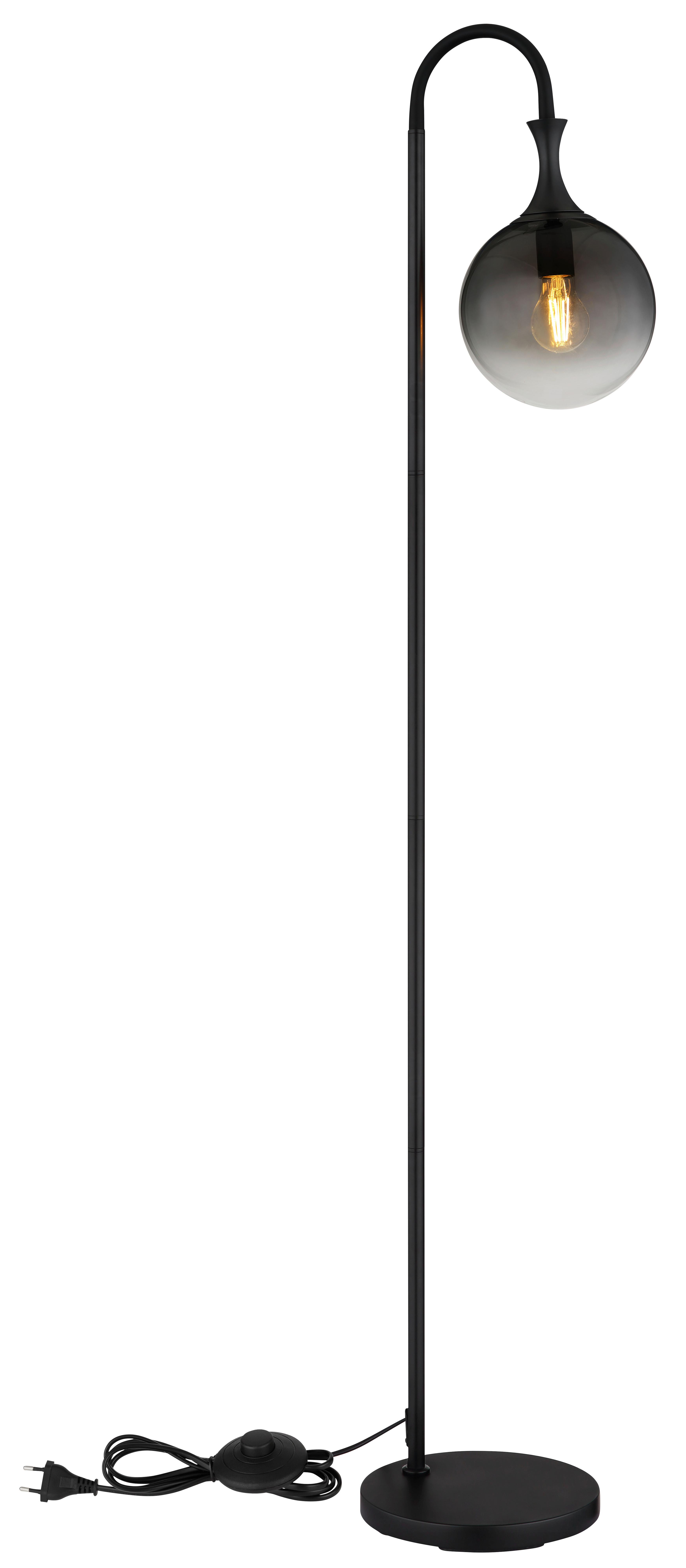 Állólámpa 15885s - fekete/szürke, Design, Üveg/fém (29/25/152cm) - Globo