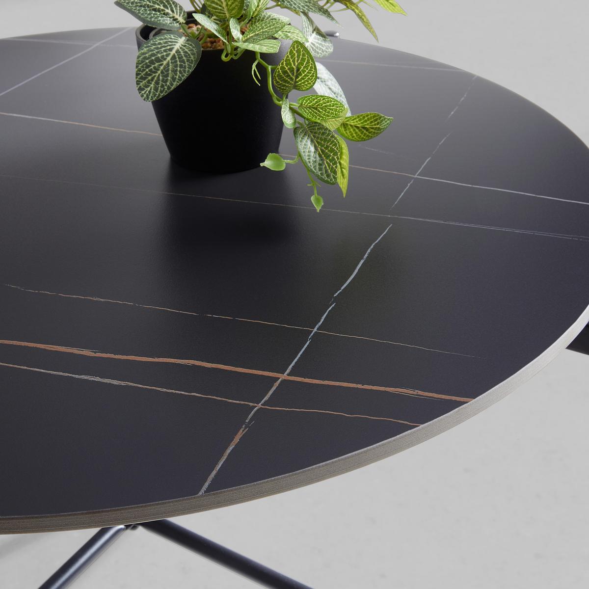 Măsuță de cafea MONZA - negru, Modern, ceramică/metal (80/80/43cm) - Modern Living
