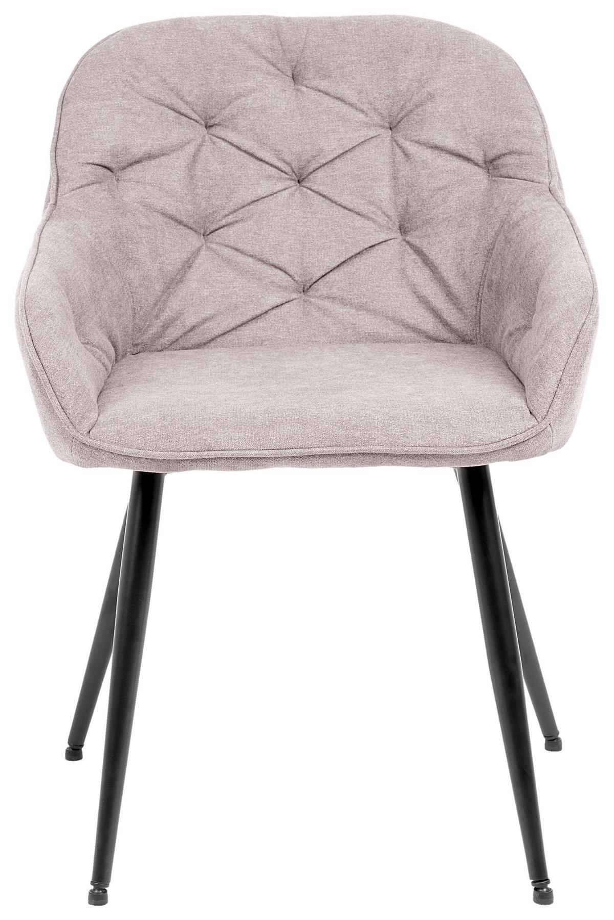 KRZESŁO Z PODŁOKIETNIKAMI ANCONA - czarny/taupe, Romantik / Landhaus, metal/drewno - Livetastic