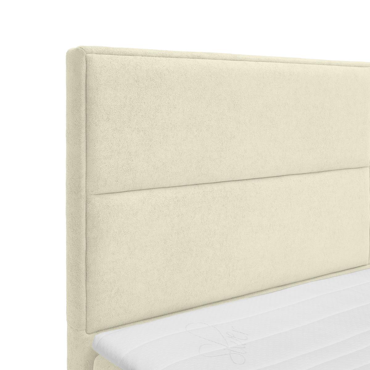 Boxspringbett Ethan Weiss ca. 180x200cm - Weiss/Schwarz, Modern, Kunststoff/Textil (180/200cm) - Premium Living