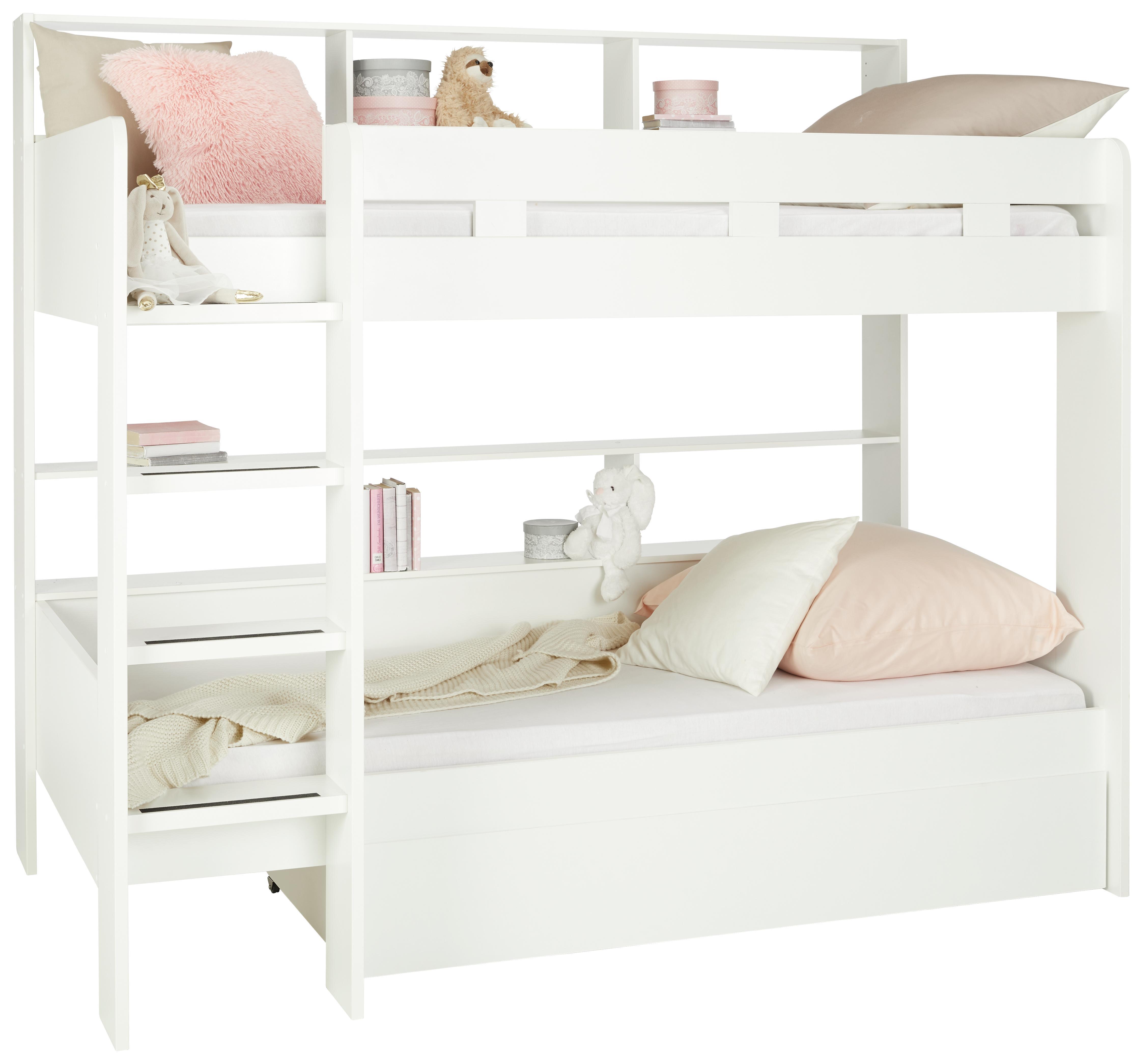 Etagenbett in Weiß - Weiß, KONVENTIONELL, Holzwerkstoff (210/189/129cm) - Modern Living