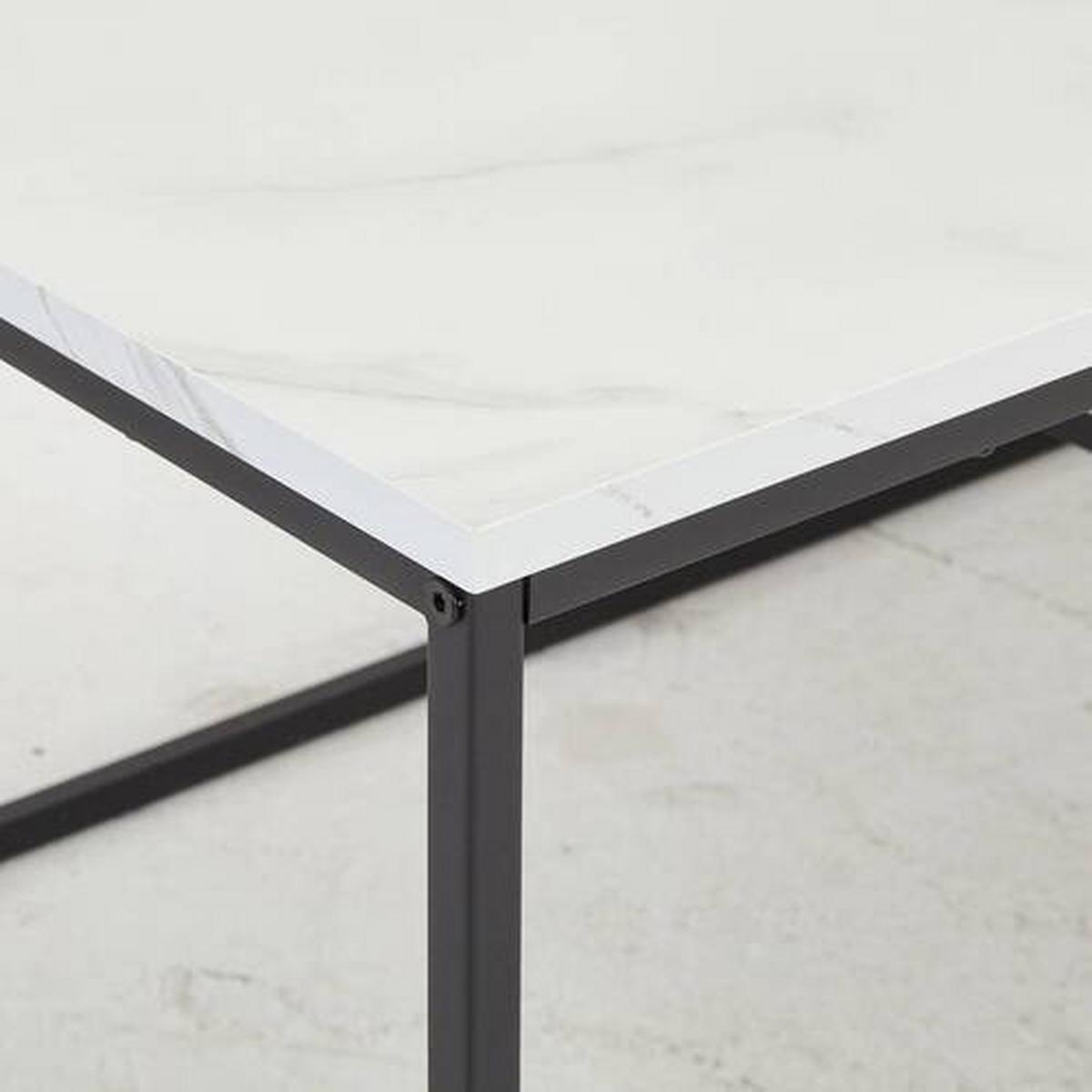 STOLIK KAWOWY GIZA - czarny/biały, Design, materiał drewnopochodny/metal (110/60/45cm) - MID.YOU