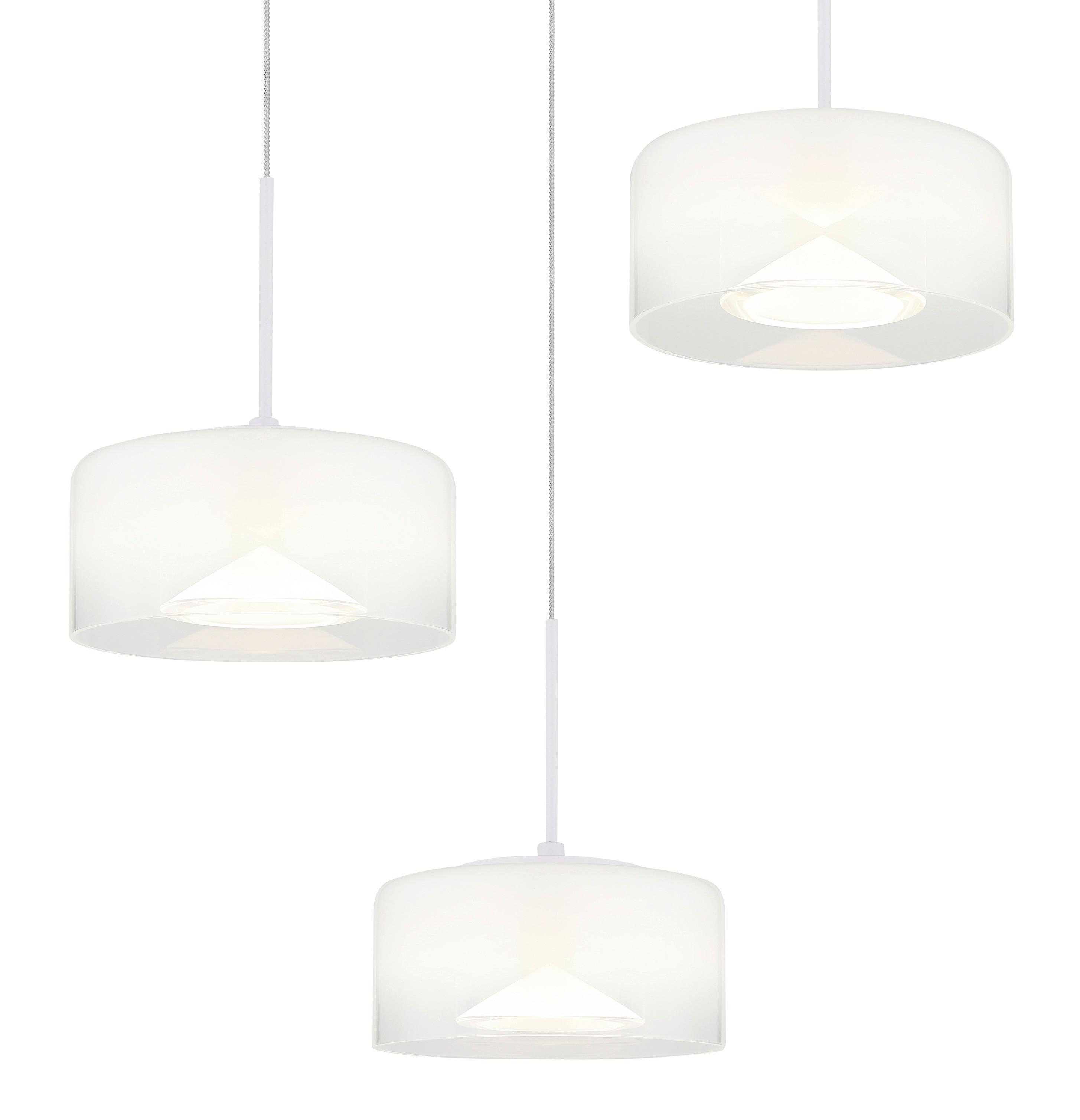 HANGLAMP LUNOUIA - Wit, Basics, Kunststof/Glas (40/150cm)