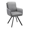 STOL MED ARMSTÖD MARIE - grå/svart, Modern, metall/trä (60/95,5/65cm) - Bessagi Home