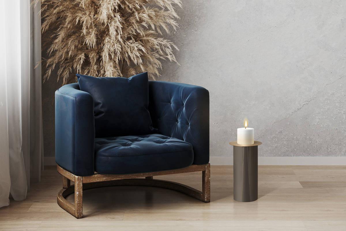 KERZENSTÄNDER BODENKERZENSTÄND. ART DECO 185 - Taupe/Goldfarben, Trend, Metall (25/60/25cm) - Kayoom