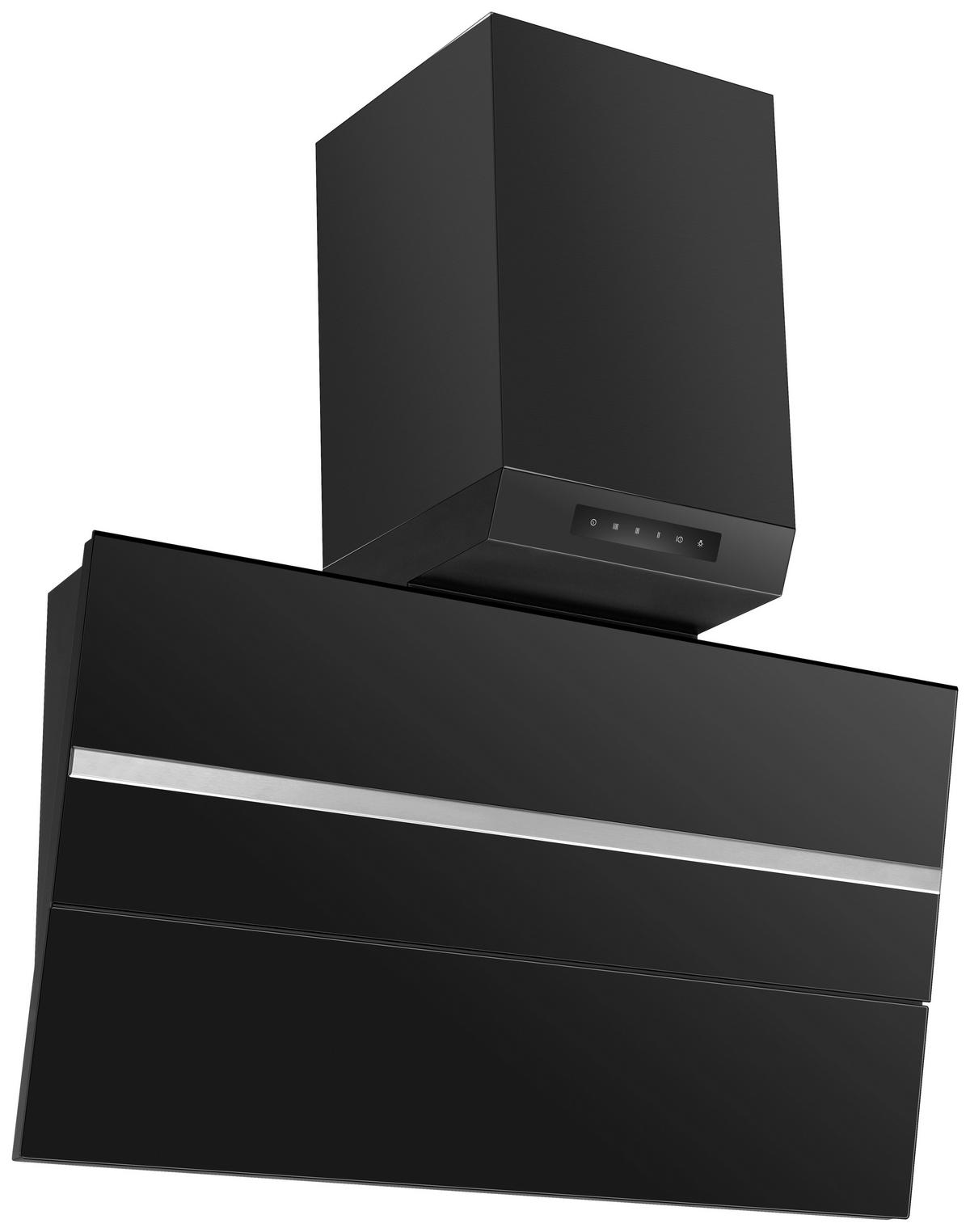 Dunstabzugshaube WS49-90B Schwarz - Schwarz, Basics, Glas/Metall - PKM
