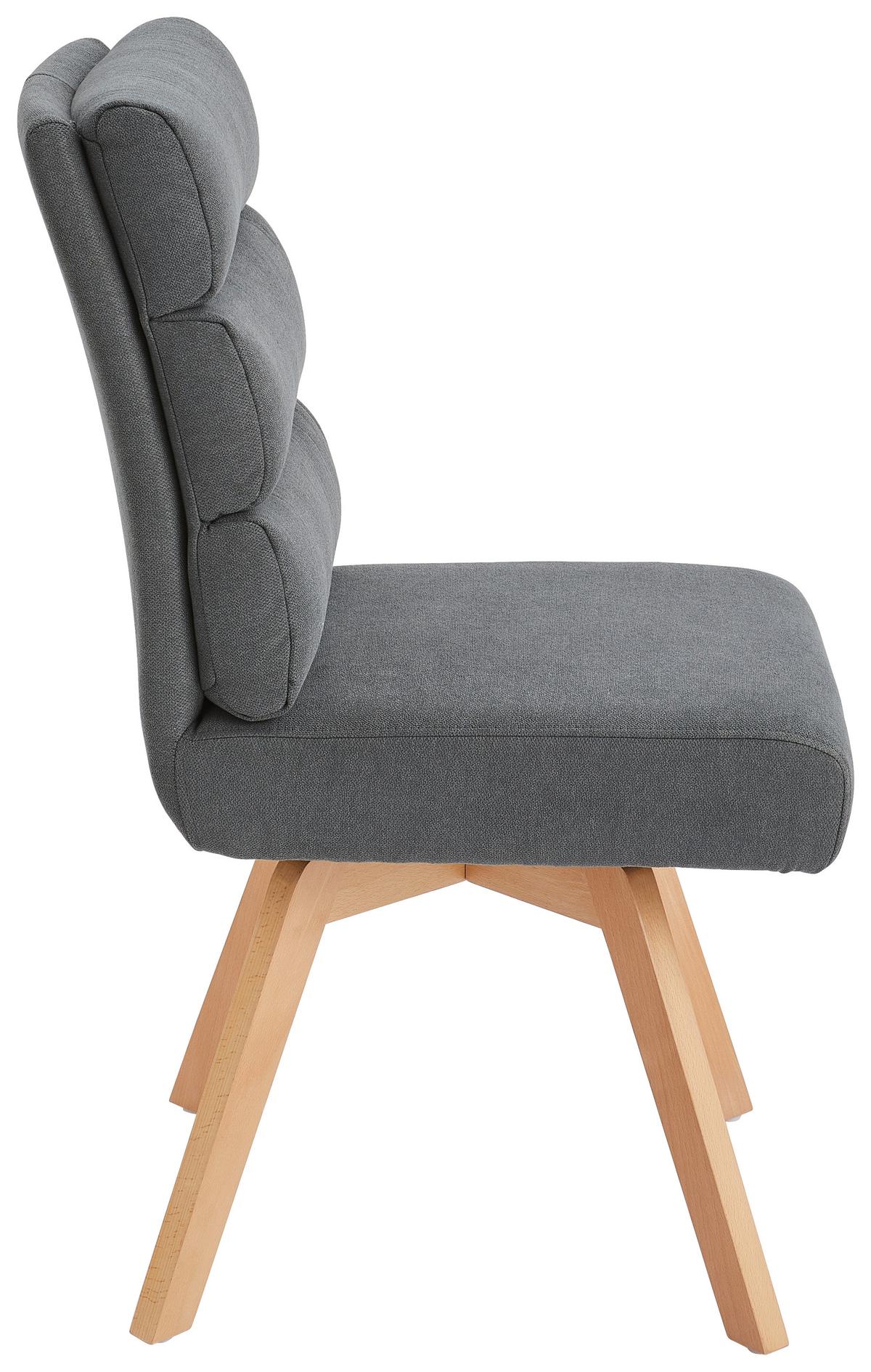 KRZESŁO HUGO - kolor naturalny/szary, Modern, metal/drewno (45/88/62cm) - Livetastic