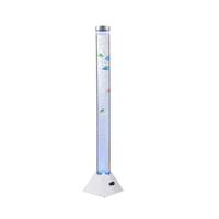 LED-Stehleuchte Mendoza in Silberfarben max. 0,06 Watt - Klar/Silberfarben, Trend, Kunststoff (21,5/21,5/120cm) - Globo