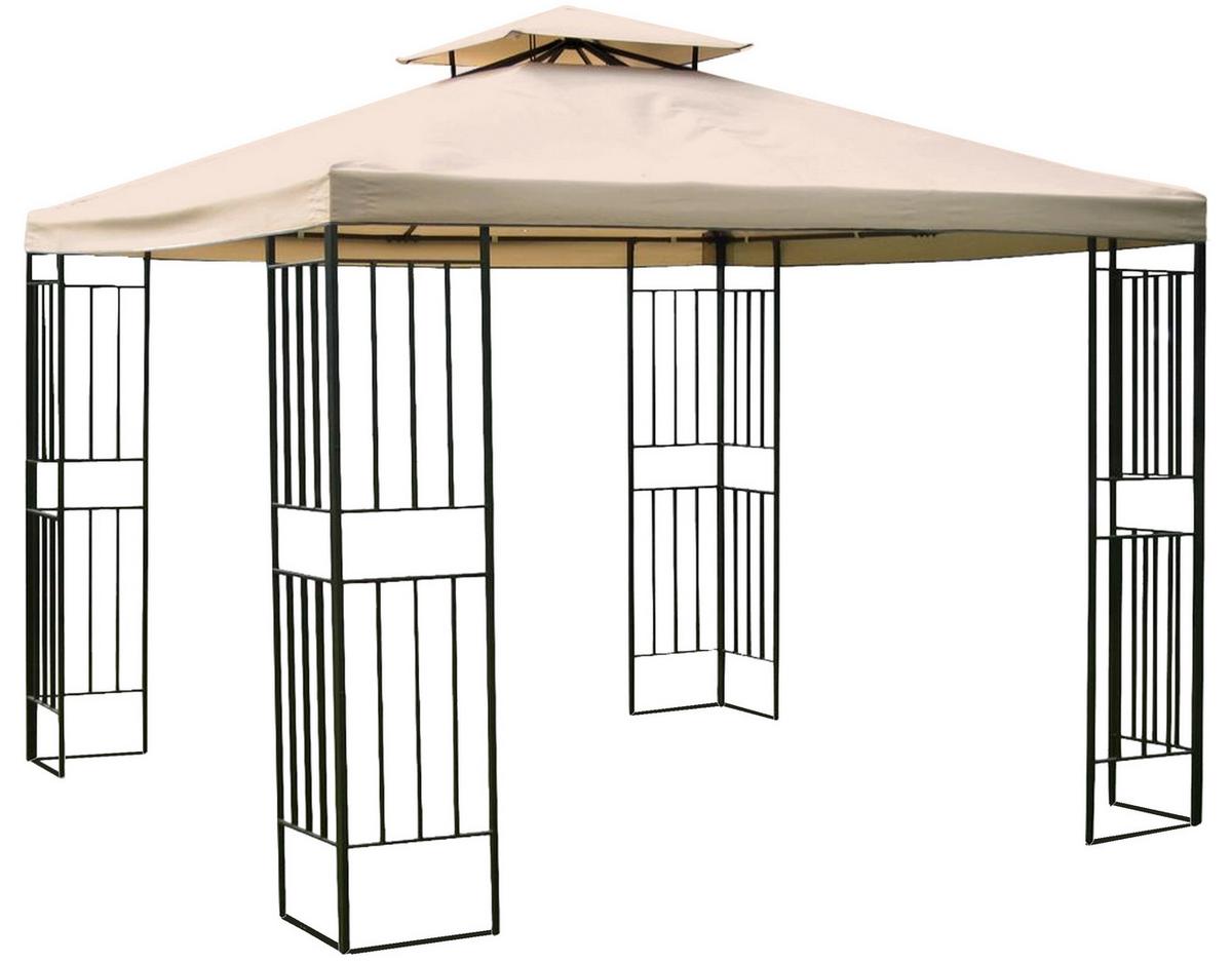 Pavillon Amazonas Beige/Schwarz - Beige, Basics, Kunststoff (300/260/300cm) - Gardenson