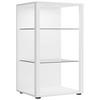 Vitrina Glasol Xxl, Bela - črna/bela, Moderno, umetna masa/steklo (52/90/44cm) - MID.YOU