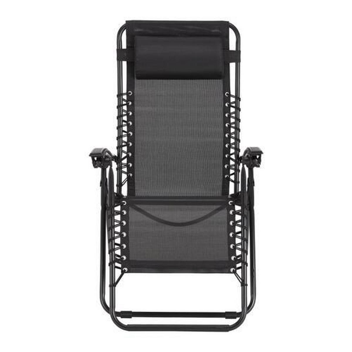 Sonnenliege London in Anthrazit - Anthrazit, Modern, Textil/Metall (65/89/110cm) - Mömax