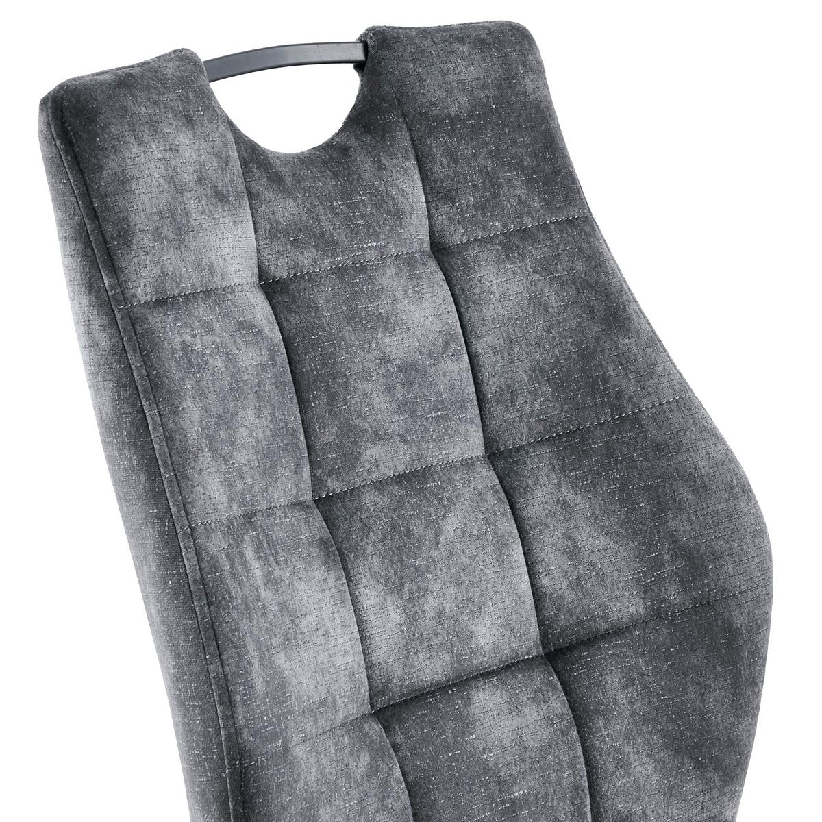 Stolica Emilia - crna/antracit, Konvencionalno, metal/tekstil (43/95/61cm) - Premium Living