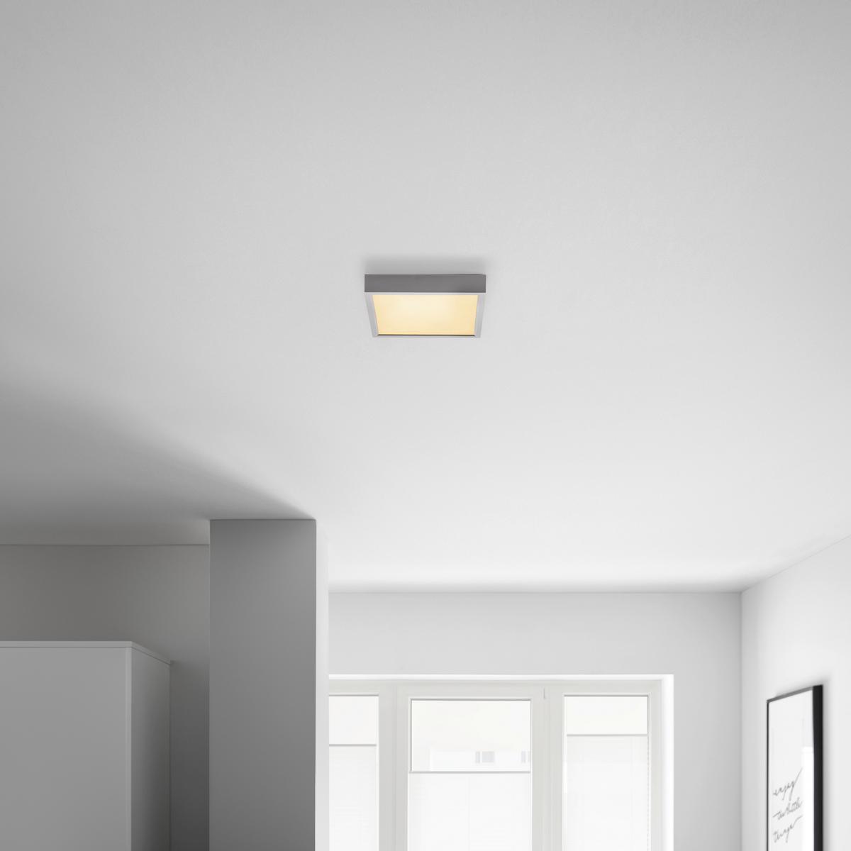 LED-Deckenleuchte Fridolin 3 max. 15 Watt - Silberfarben, Romantik / Landhaus, Kunststoff (22,5/22,5/3,6cm) - Modern Living