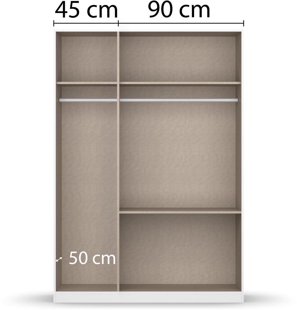 Omara S Klasičnimi Vrati Costa, Bela - bela, Moderno, leseni material (136/197/54cm) - Rauch Möbel