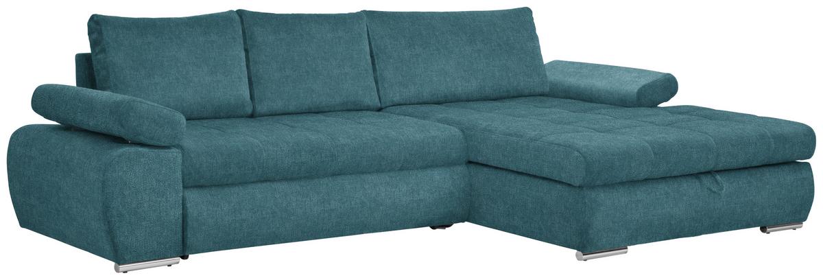 NAROŻNIK INFERNO - petrol/biały, Design, tworzywo sztuczne/tkanina (294/173cm) - Carryhome