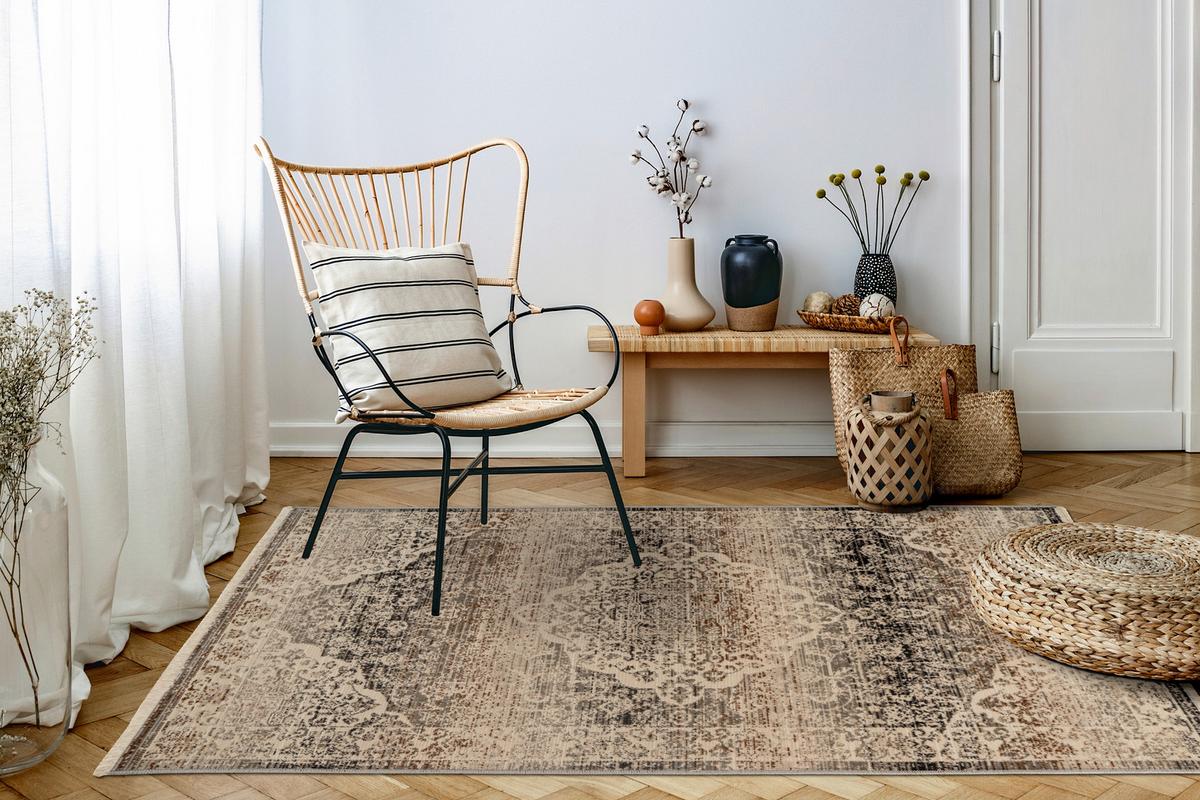 Vintage-teppich Charin 725 Beige 80x150 - Beige, Basics, Textil (80/150cm) - Kayoom