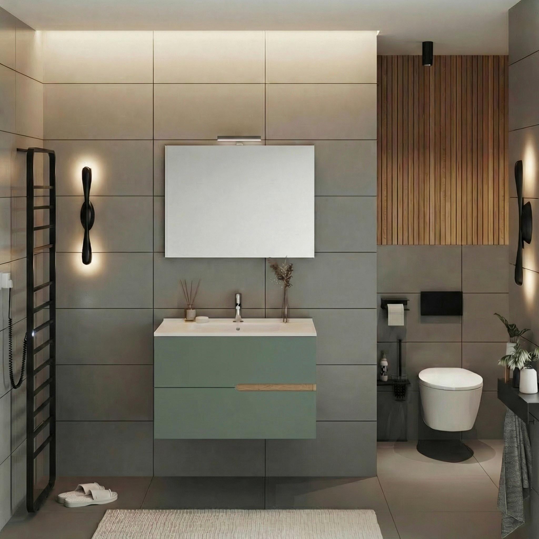 Element Ispod Umivaonika Eva - boje kadulje/divlji hrast, Moderno, drvni materijal (80/51/46cm)