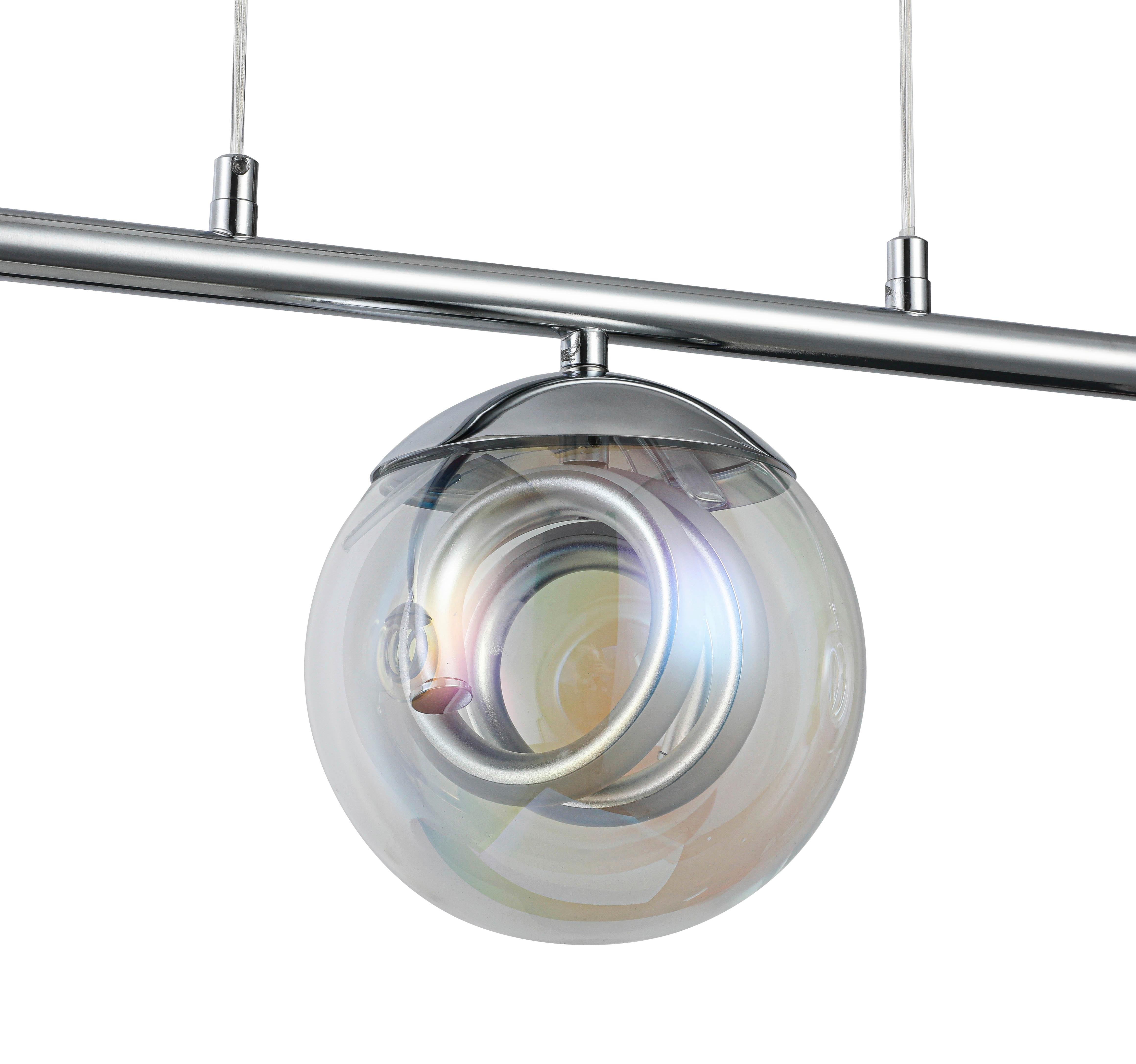 LED-HÄNGLAMPA MODERNI - pärlemor/kromfärg, Modern, metall/glas (75/15/120cm) - Mömax