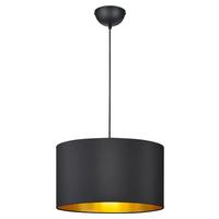 Hängeleuchte Hostel in Schwarz/Gold max. 60 Watt - Goldfarben/Schwarz, Design, Kunststoff/Textil (40/150cm) - Trio Leuchten