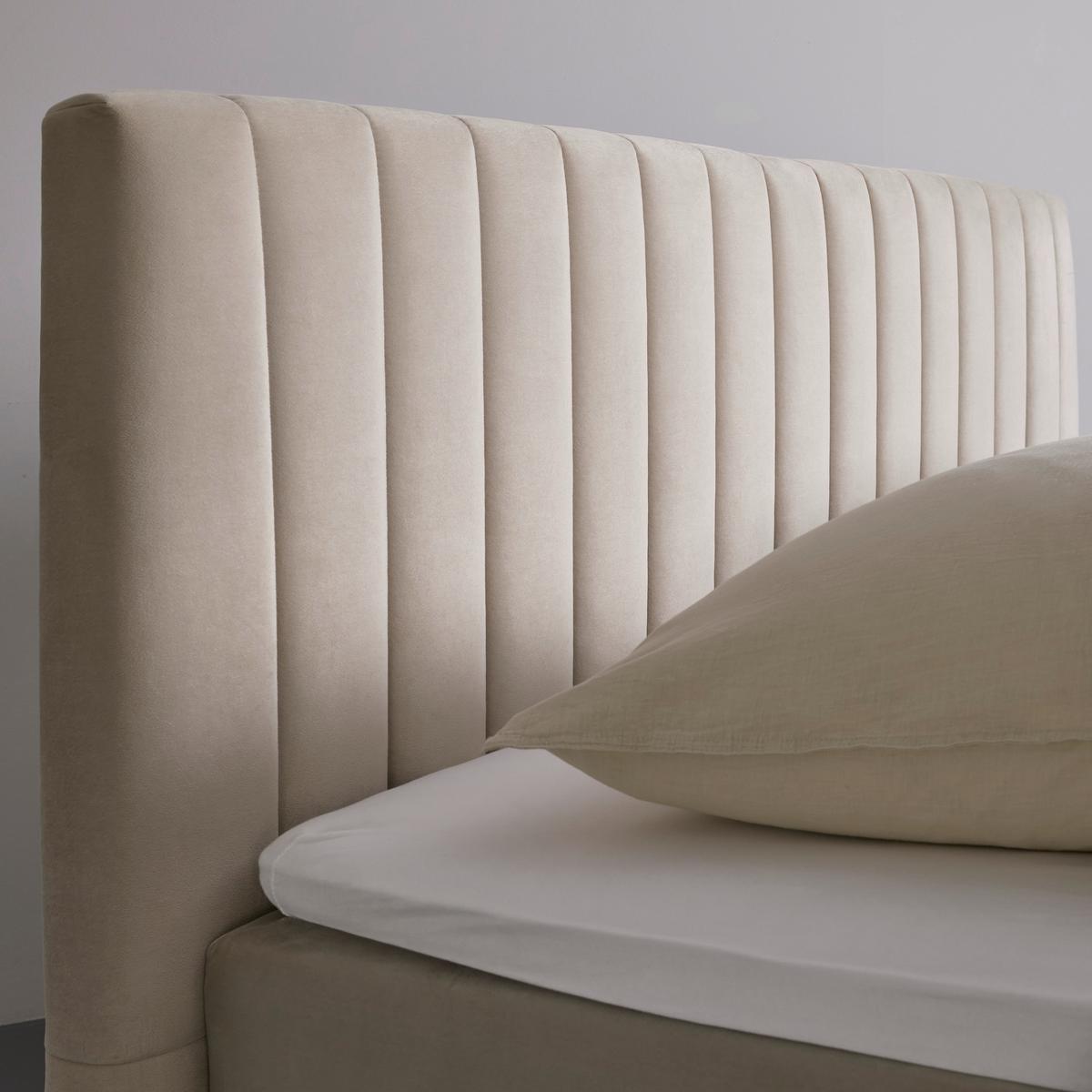 PAT BOXSPRING SIMON - bej, Konventionell, textil/material pe bază de lemn (180/200cm) - Premium Living