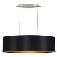 LAMPA WISZĄCA 31611 MASERLO - czarny/kolor złoty, Konventionell, metal/tkanina (78/110cm) - Eglo