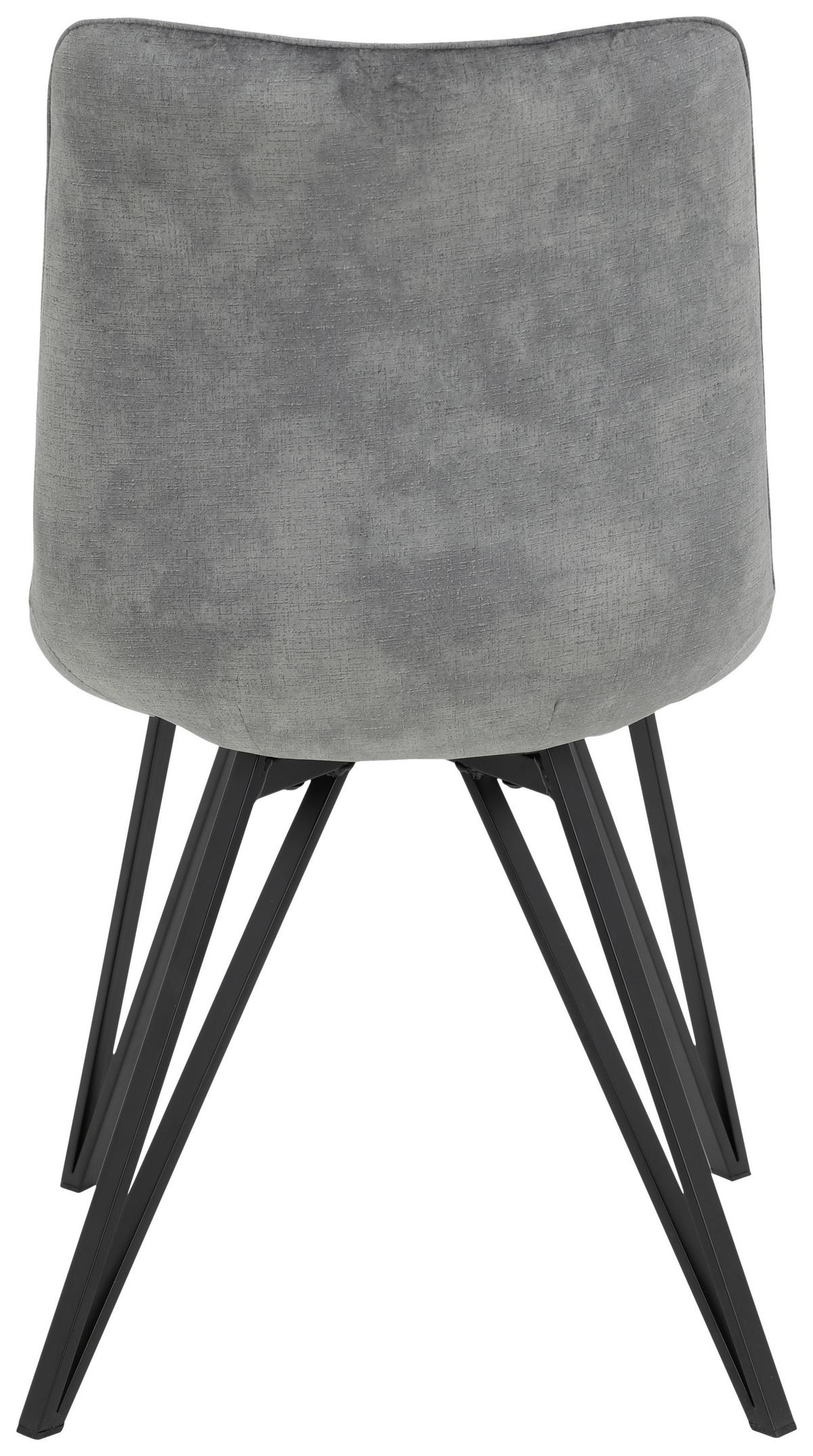 Scaun Marie S - negru/gri, Modern, metal/textil (47/87/58cm) - Mömax