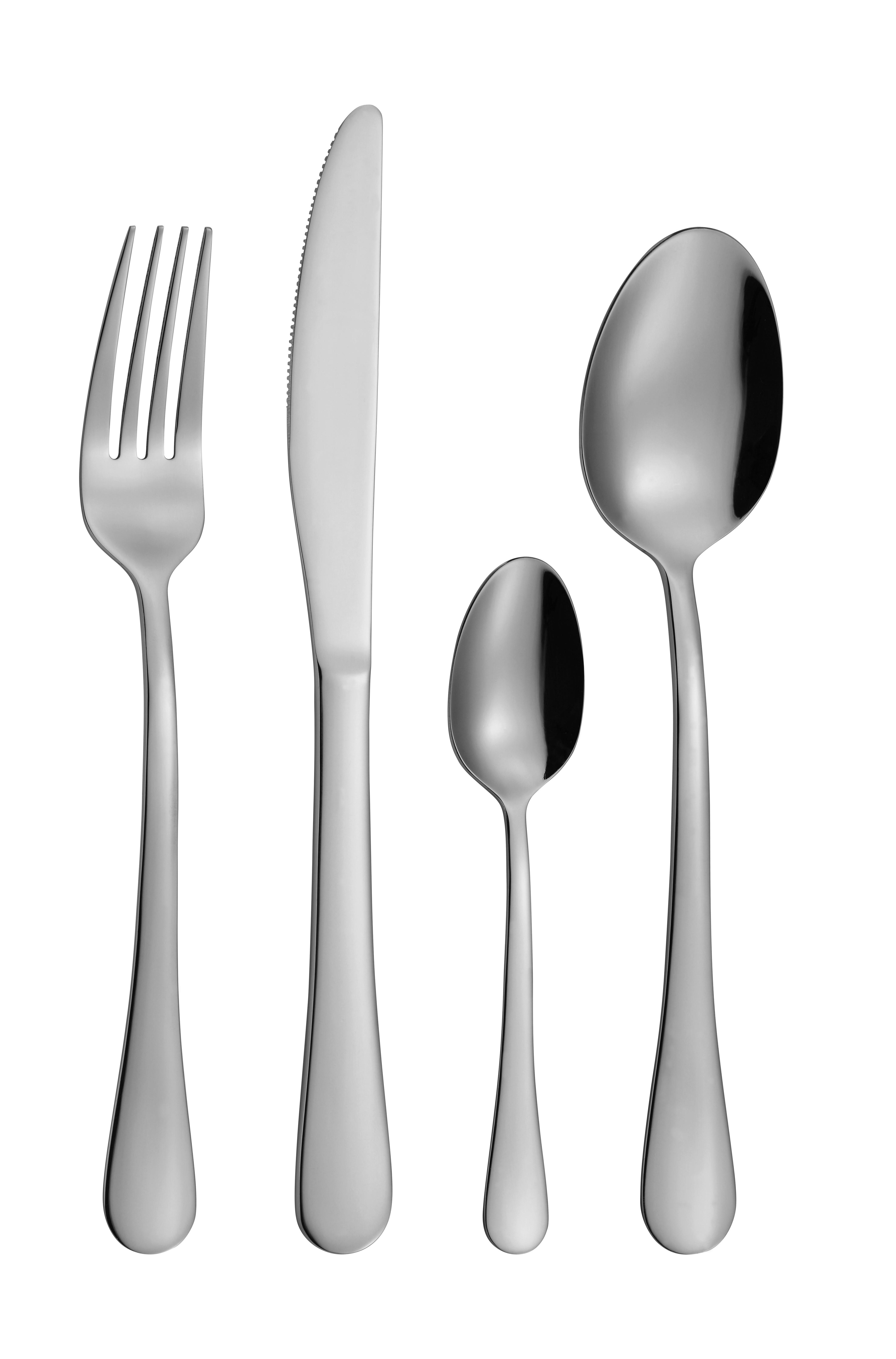 Pribor Za Jelo Set 24/1 Leon - boja nerđajućeg čelika, Konvencionalno, metal - Mömax