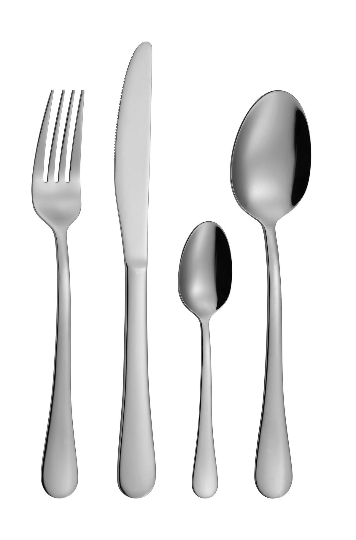 Set de tacâmuri 24/1 Leon - culoare inox, Konventionell, metal - Mömax