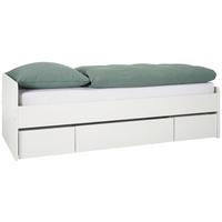 Bett in Weiß ca. 90x200cm - Weiß, KONVENTIONELL (90/200cm) - Based