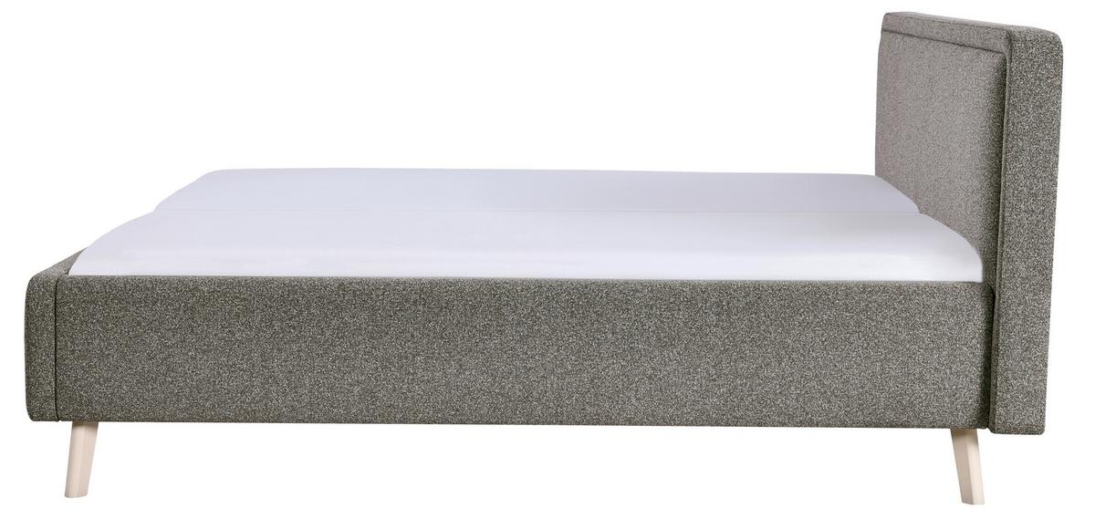 Polsterbett Skagen Braun ca. 160x200cm - Sandfarben/Braun, KONVENTIONELL, Holz/Textil (160/200cm) - Mömax